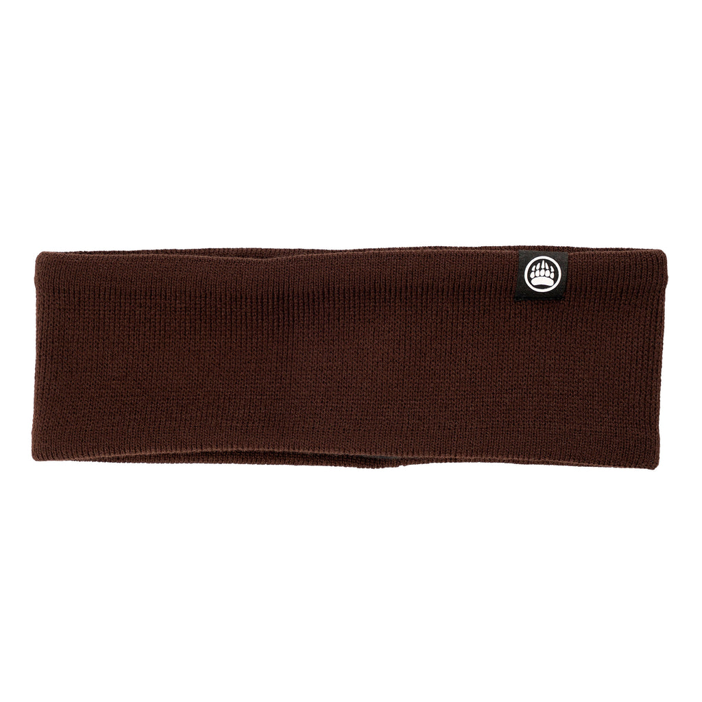 MBW Fleece Lined Headband in Dark Brown
