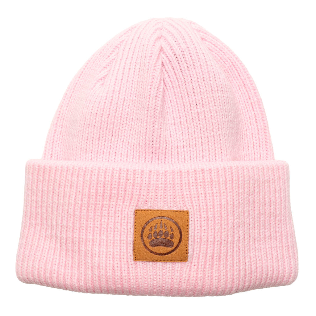 Ladies Double Cuffed Thick Toque (No Pom) in Blush Pink