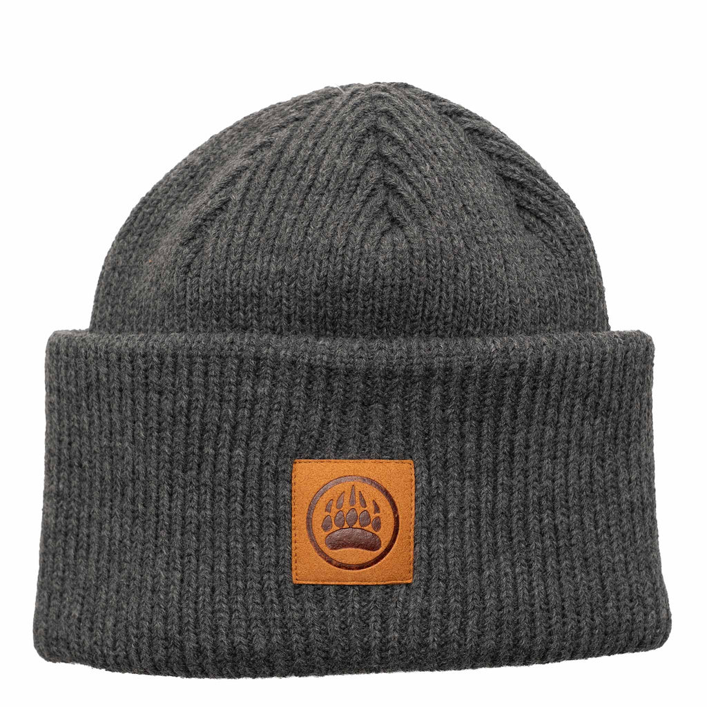 Ladies Double Cuffed Thick Toque (No Pom) in Charcoal