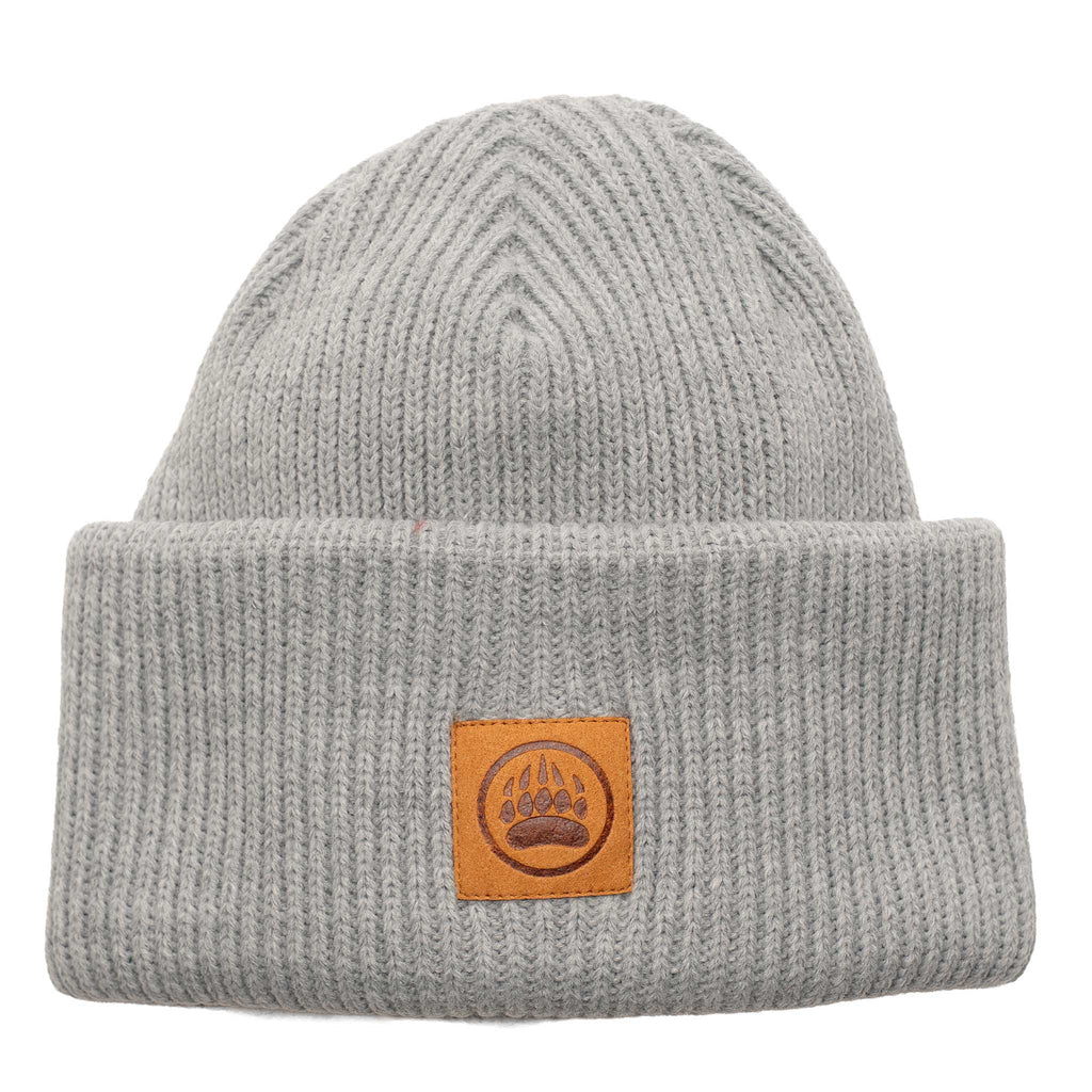 Ladies Double Cuffed Thick Toque (No Pom) in Light Grey