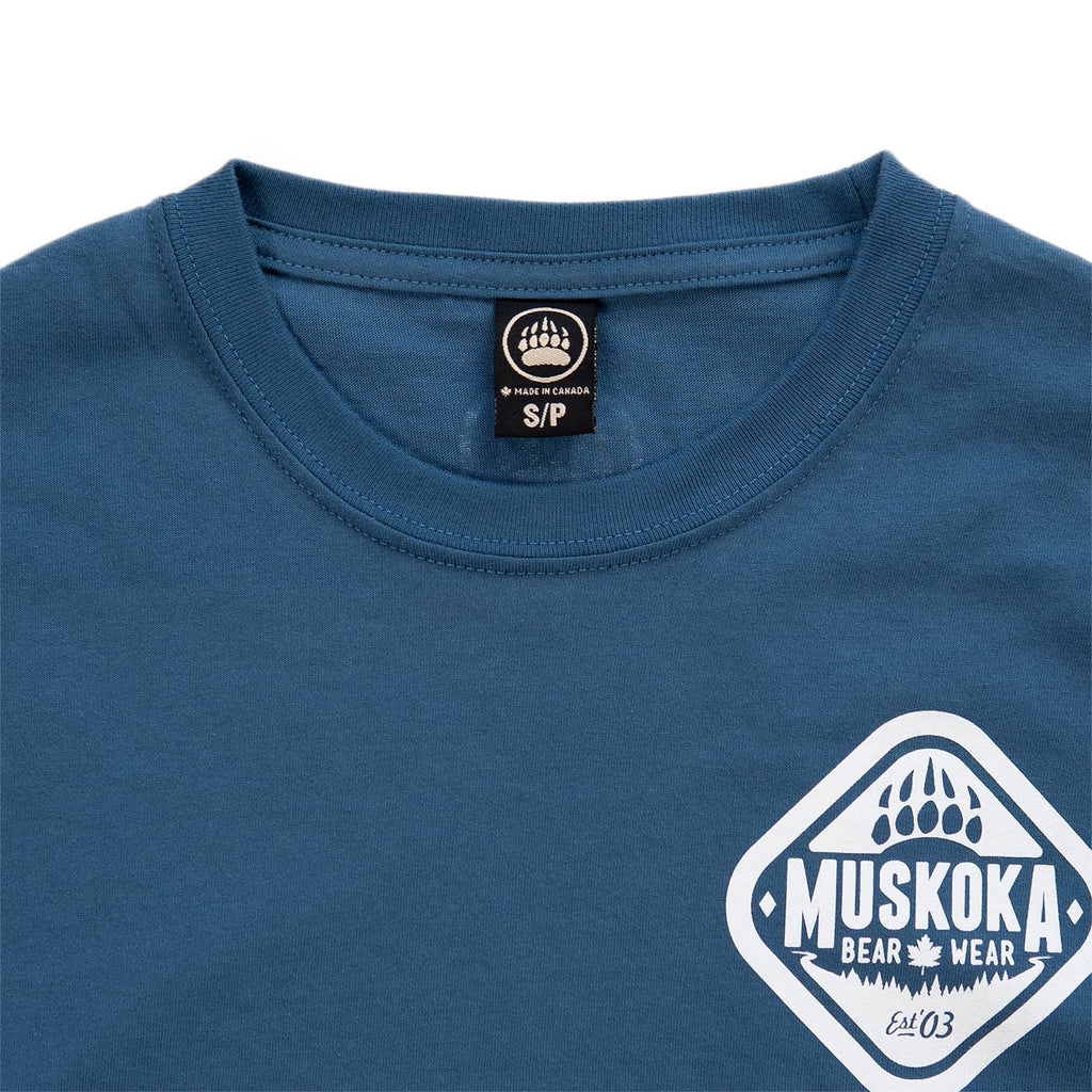Muskoka Bear Wear – Ladies Longsleeve Shirt in Lake Blue