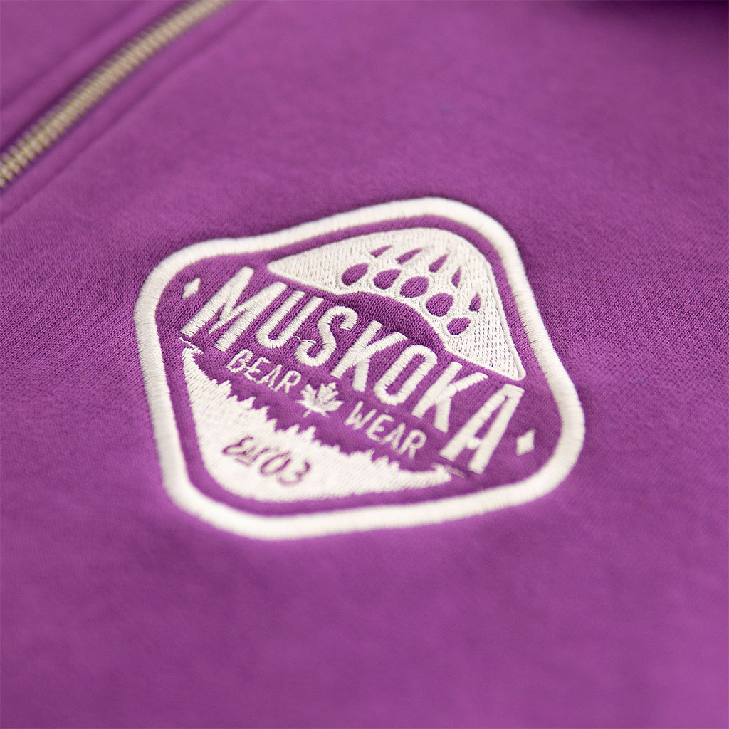 Muskoka Bear Wear – Ladies Quarter Zip in Dahlia