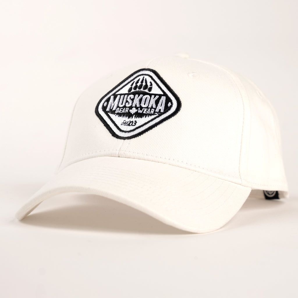Muskoka Bear Wear _ MBW Embroidered Hat in White