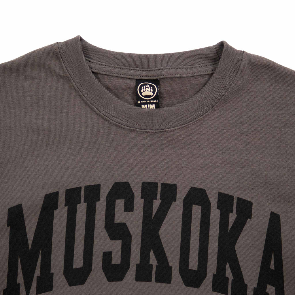 Muskoka Bear Wear – Men's Longsleeve Shirt in Dark Charcoal