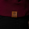 Muskoka Bear Wear – Men's Quarter-Zip in Burgundy with Charcoal