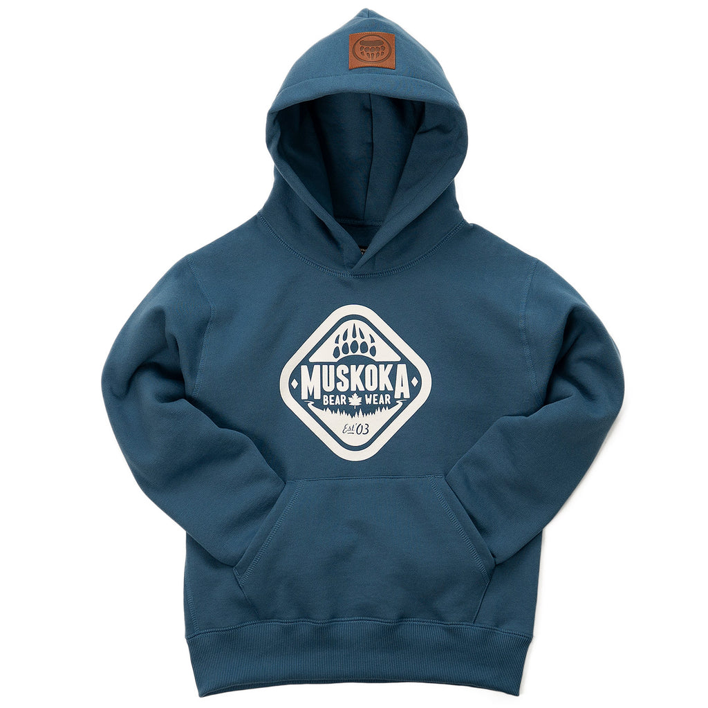 Muskoka Bear Wear – Youth Classic Hoody in Lake Blue