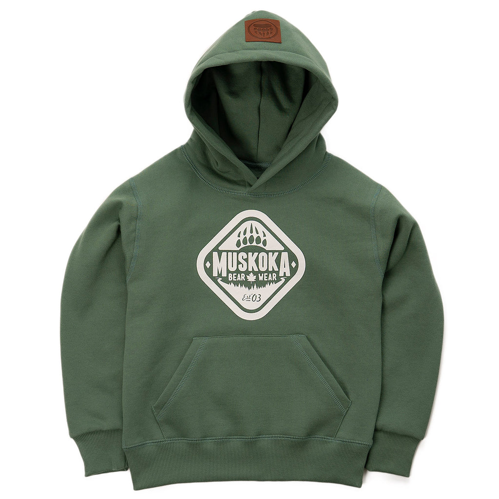 Muskoka Bear Wear – Youth Classic Hoody in Pine