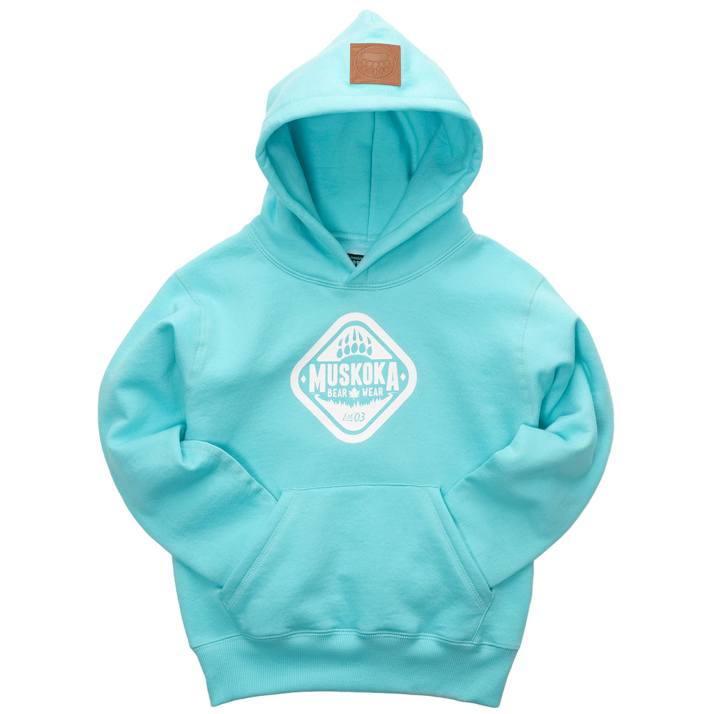 Muskoka Bear Wear – Youth Classic Hoody in Aqua