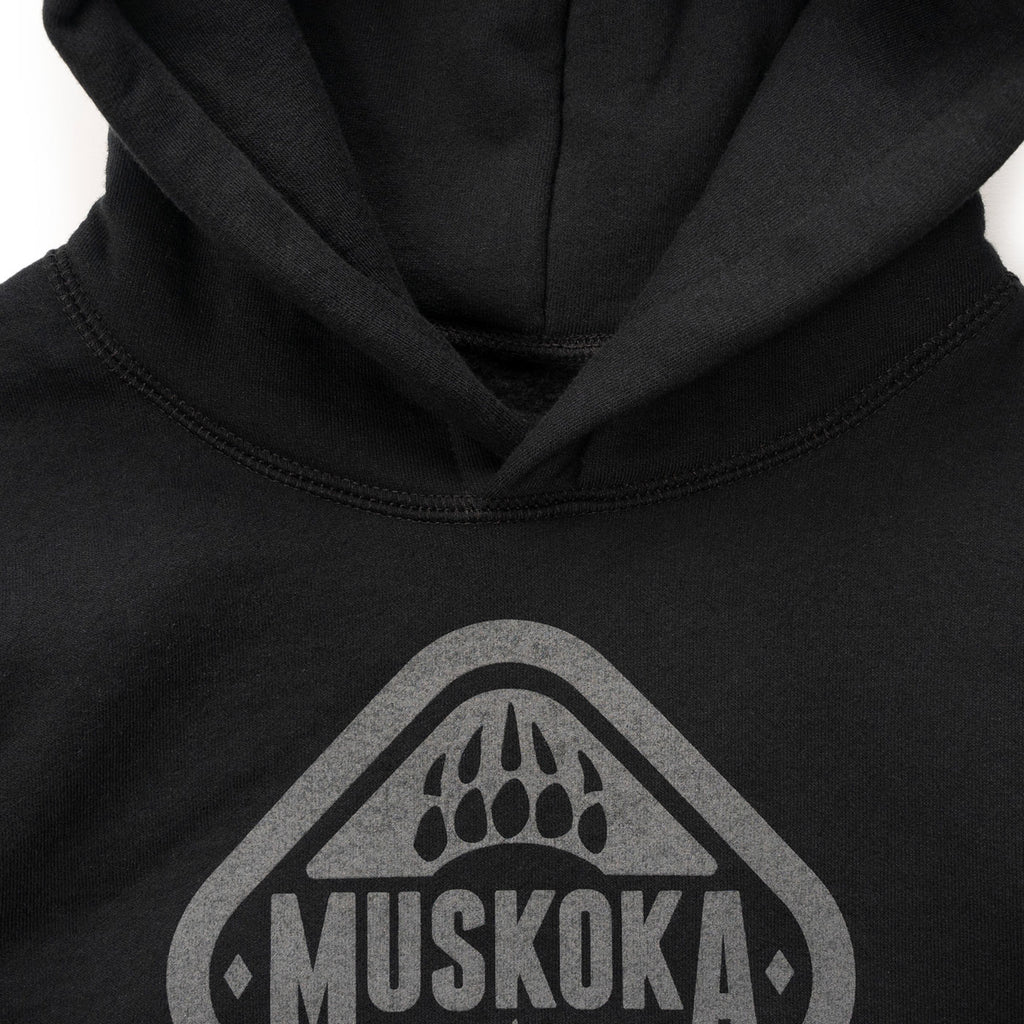 Muskoka Bear Wear – Youth Classic Hoody in Black with Charcoal