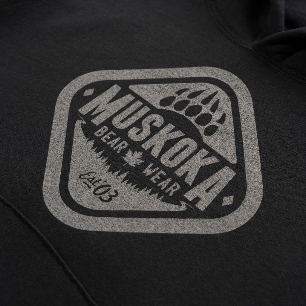 Muskoka Bear Wear – Youth Classic Hoody in Black with Charcoal