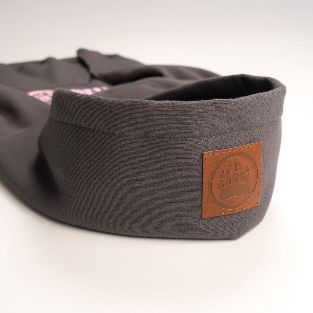 Muskoka Bear Wear – Youth Classic Hoody in Dark Charcoal with Pink