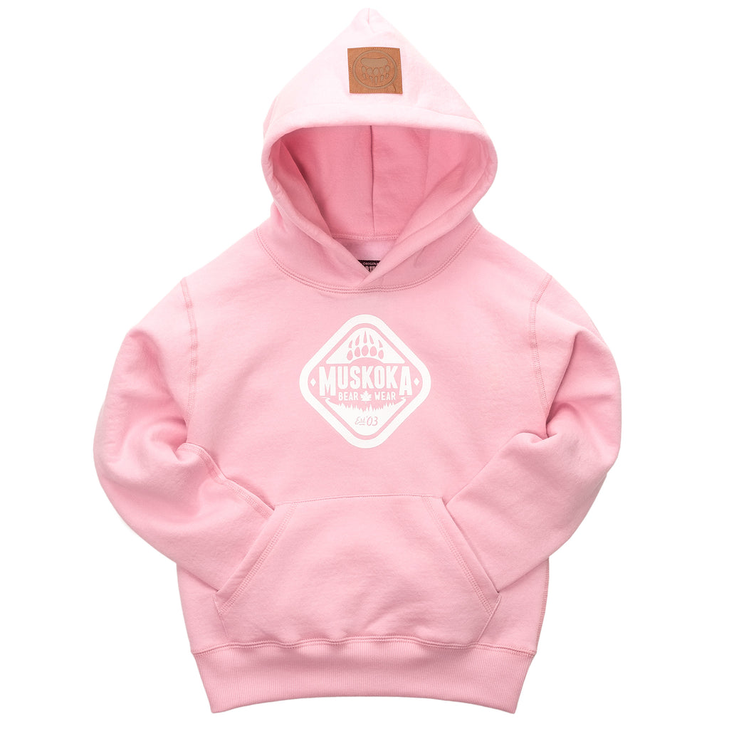 Muskoka Bear Wear – Youth Classic Hoody in Soft Pink