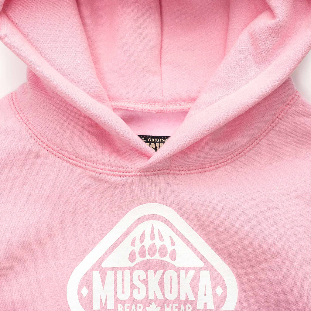 Muskoka Bear Wear – Youth Classic Hoody in Soft Pink