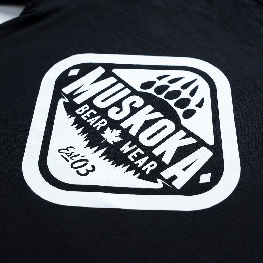 Muskoka Bear Wear – Youth T-Shirt (Organic Cotton) in Black