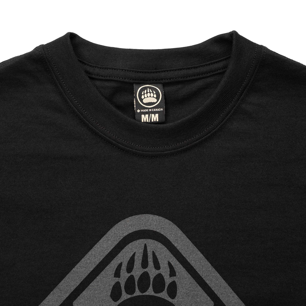 Muskoka Bear Wear – Youth T-Shirt (Organic Cotton) in Black with Charcoal