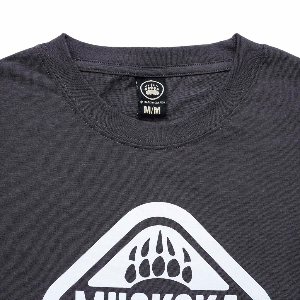 Muskoka Bear Wear – Youth T-Shirt (Organic Cotton) in Dark Charcoal