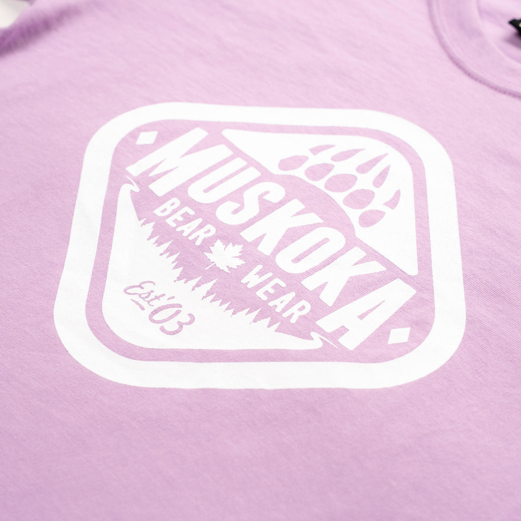 Muskoka Bear Wear – Youth T-Shirt (Organic Cotton) in Lilac