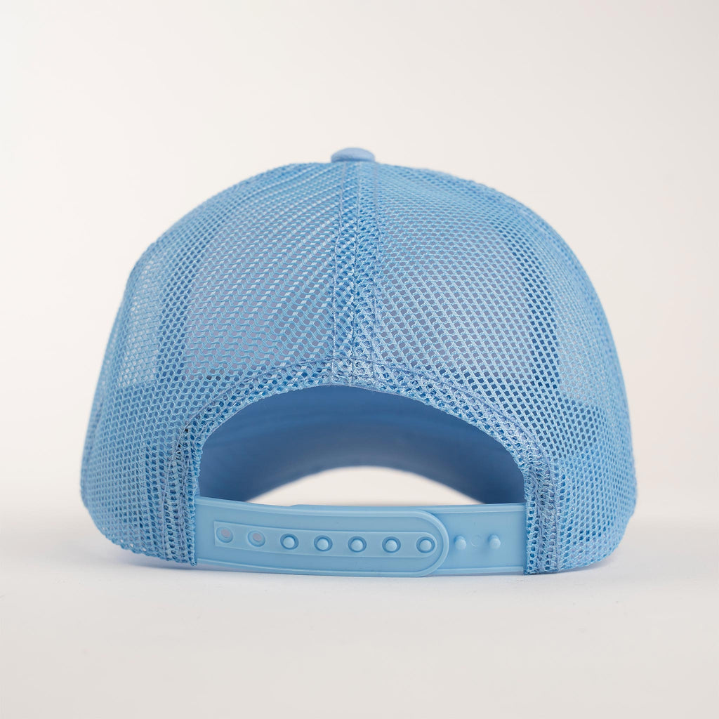 Muskoka Bear Wear – MBW Youth Trucker Hat in Light Blue