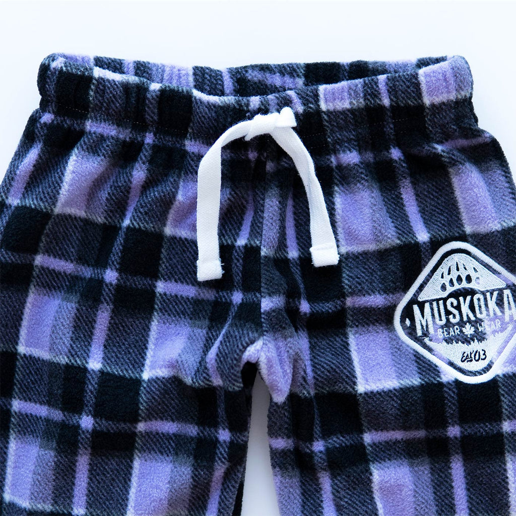 Muskoka Bear Wear – Youth Cottage Comfy Pants in Plaid Plaid