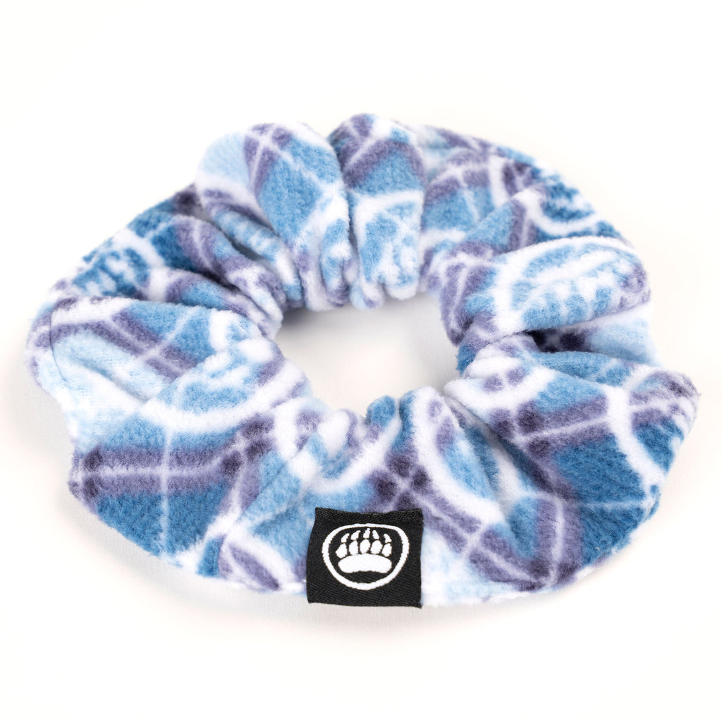 Muskoka Bear Wear – Christmas Comfy Scrunchies in Light Blue with Lilac