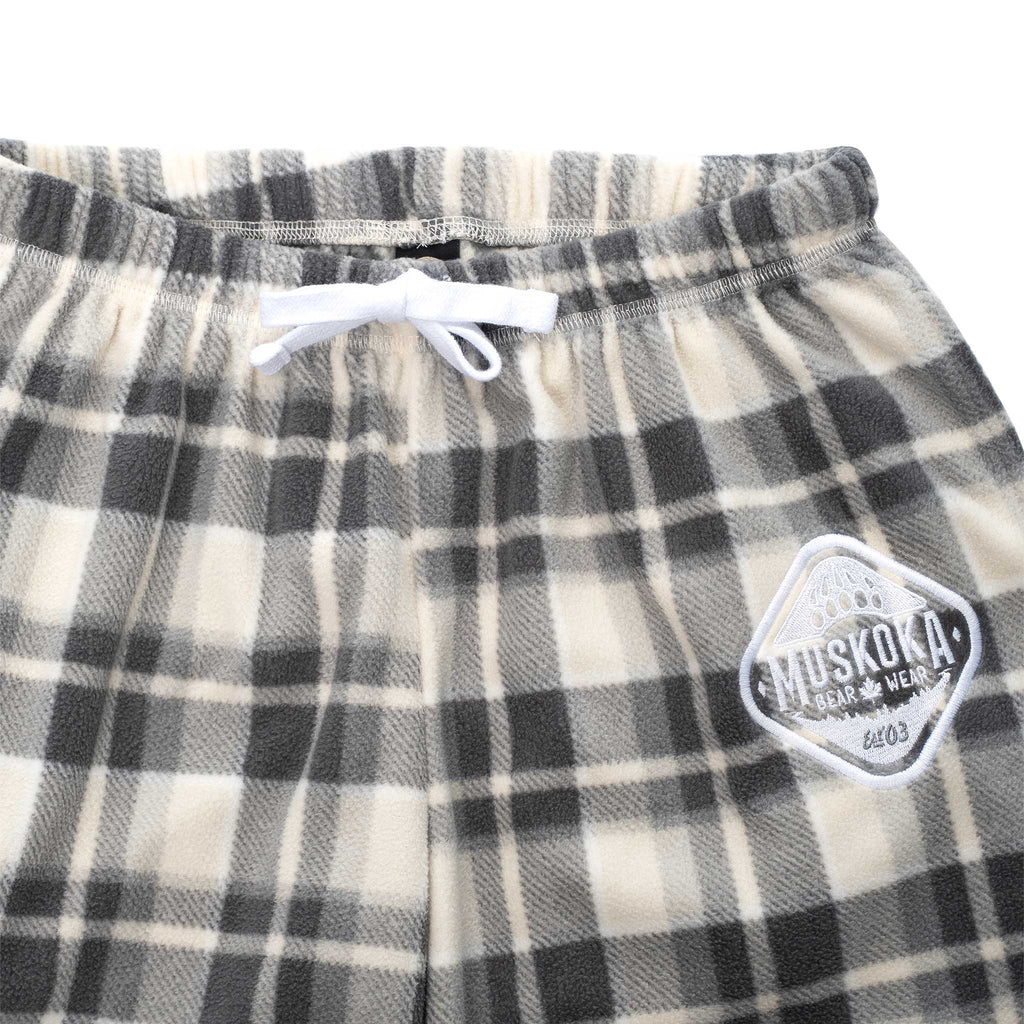 Muskoka Bear Wear – Ladies Cottage Comfy Pants in Vintage Cream Plaid