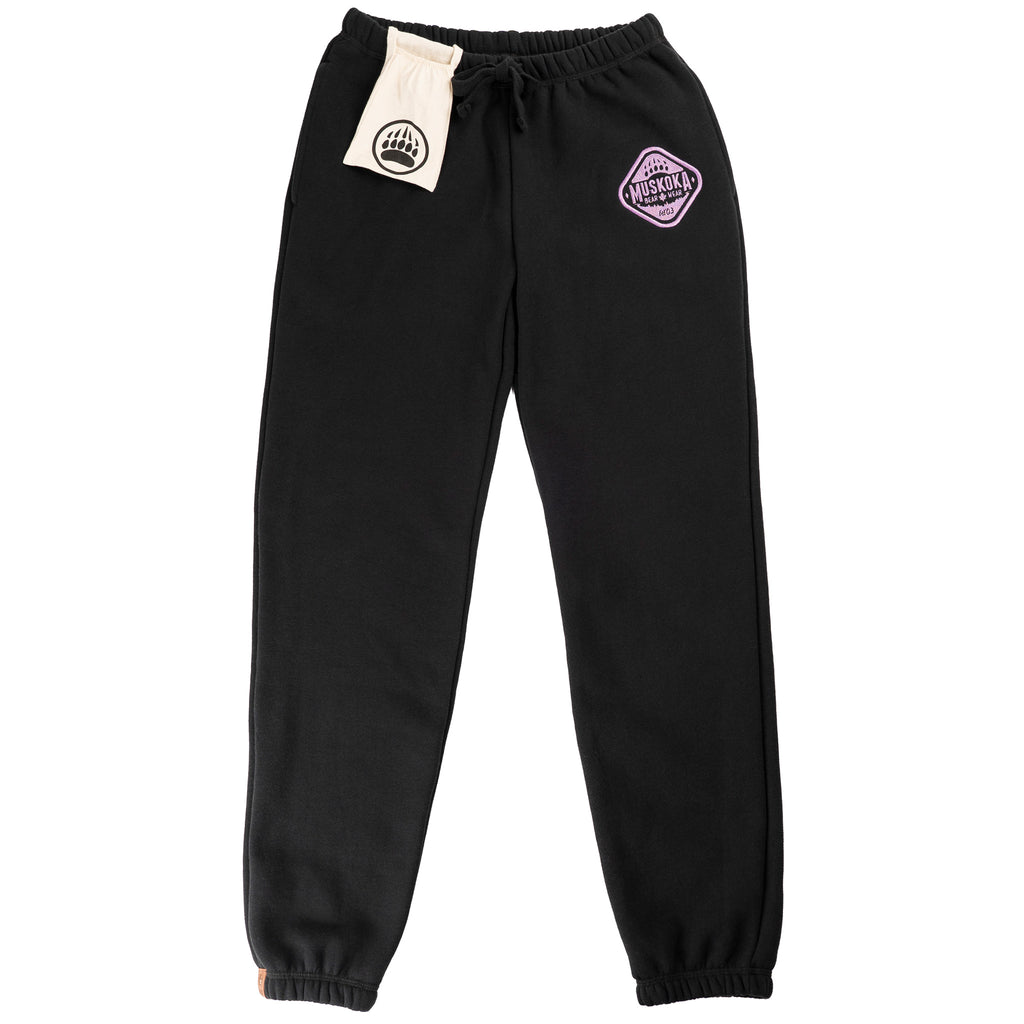 Muskoka Bear Wear – MBW Camp Pants in Black with Lilac