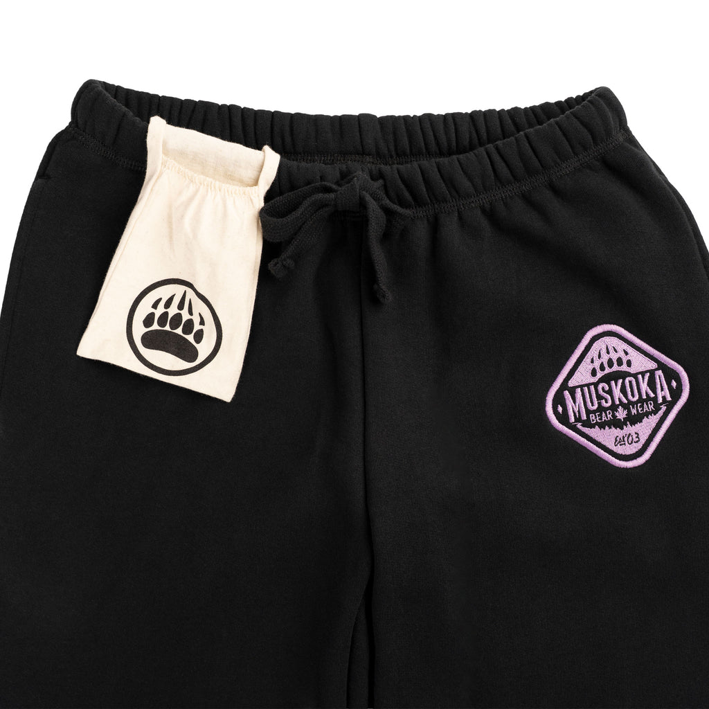 Muskoka Bear Wear – MBW Camp Pants in Black with Lilac