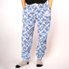 Muskoka Bear Wear – Ladies Christmas Cottage Comfy Pants in Light Blue with Lilac