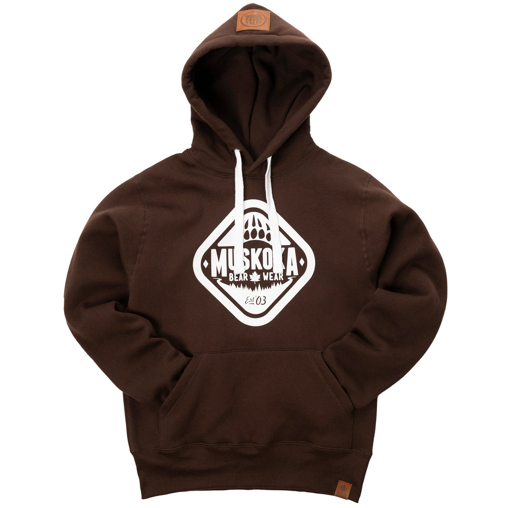 Muskoka Bear Wear – Ladies Classic Hoody in Dark Brown