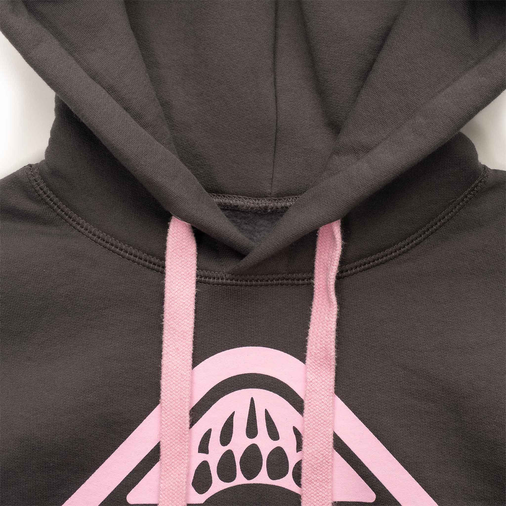 Muskoka Bear Wear – Made in Canada – Ladies Classic Hoody in Dark Charcoal with Pink