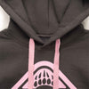Muskoka Bear Wear – Made in Canada – Ladies Classic Hoody in Dark Charcoal with Pink