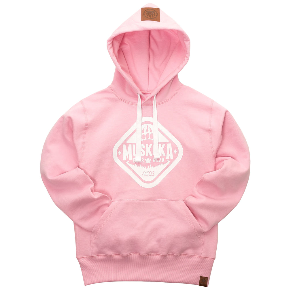 Muskoka Bear Wear – Made in Canada – Ladies Classic Hoody in Soft Pink