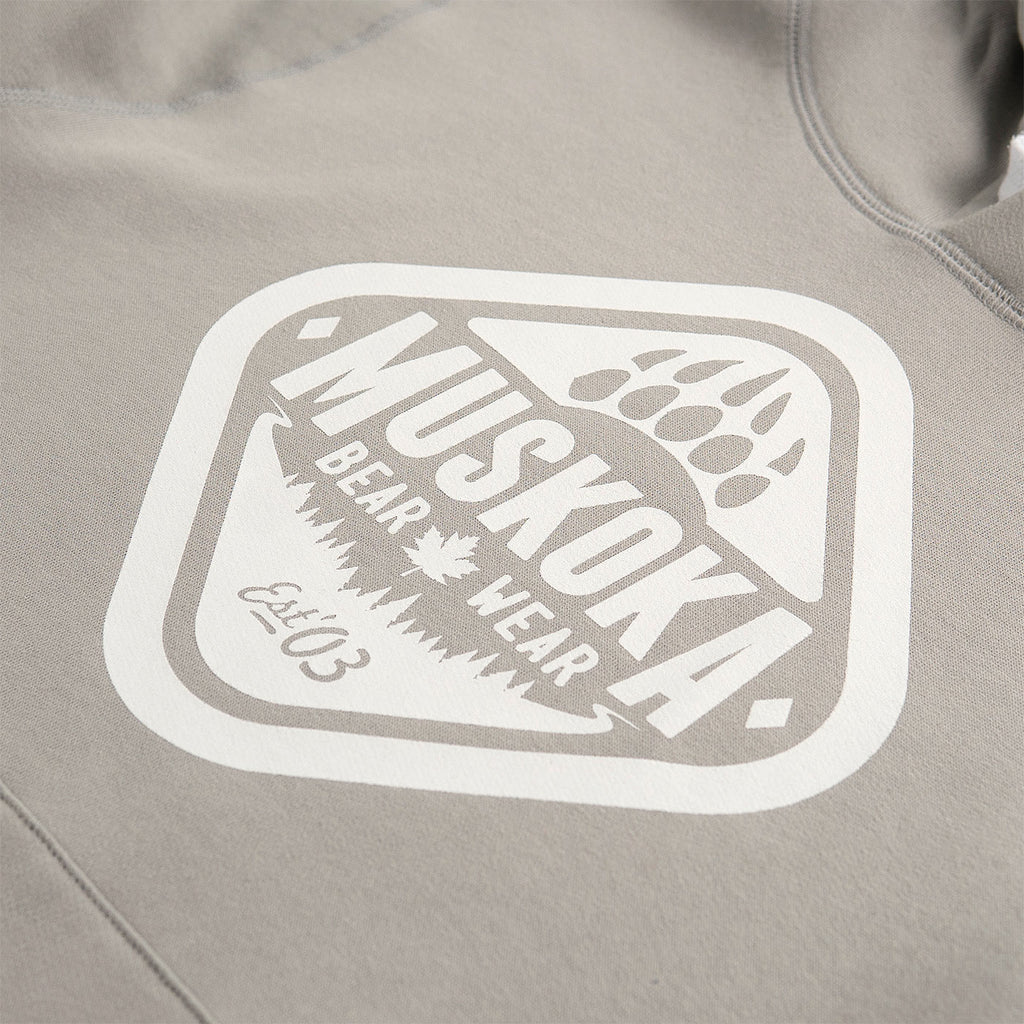 Muskoka Bear Wear – Ladies Classic Hoody in Stone Grey