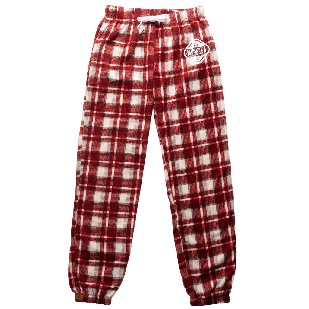 Muskoka Bear Wear – Ladies Cottage Comfy Pants in Algonquin Red