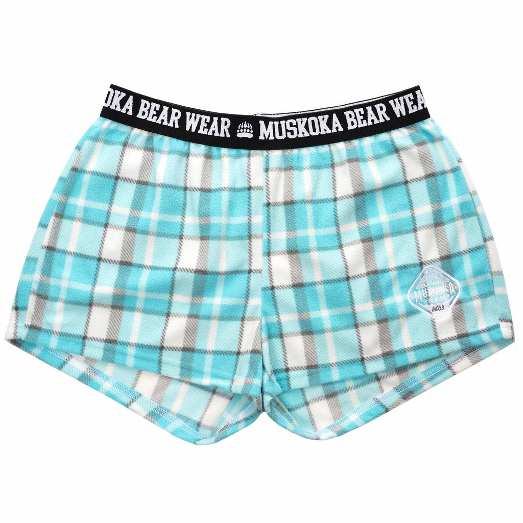 Muskoka Bear Wear – Ladies Cottage Comfy Shorts in Aqua