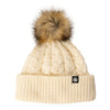 Muskoka Bear Wear – Ladies Cuffed Knit Pom Toque in Cream with Pom