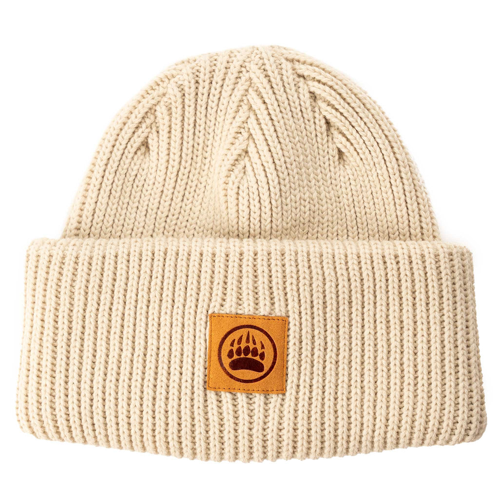 Ladies Double Cuffed Thick Toque (No Pom) in Birch White