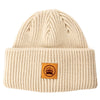 Ladies Double Cuffed Thick Toque (No Pom) in Birch White