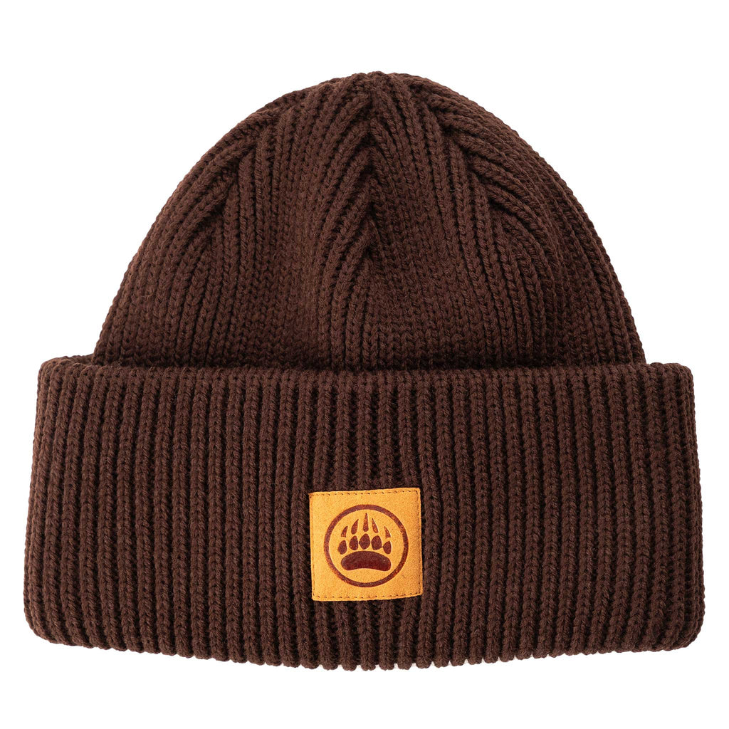 Ladies Double Cuffed Thick Toque (No Pom) in Dark Brown