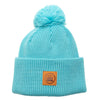 Ladies Double Cuffed Thick Toque (With Matching Pom) in Glacier