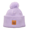 Ladies Double Cuffed Thick Toque (With Matching Pom) in Lilac