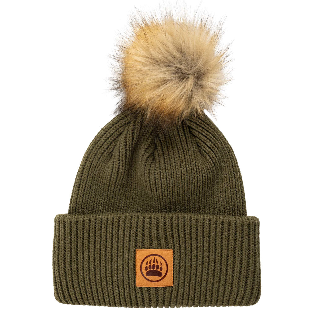 Ladies Double Cuffed Thick Toque (With Pom)