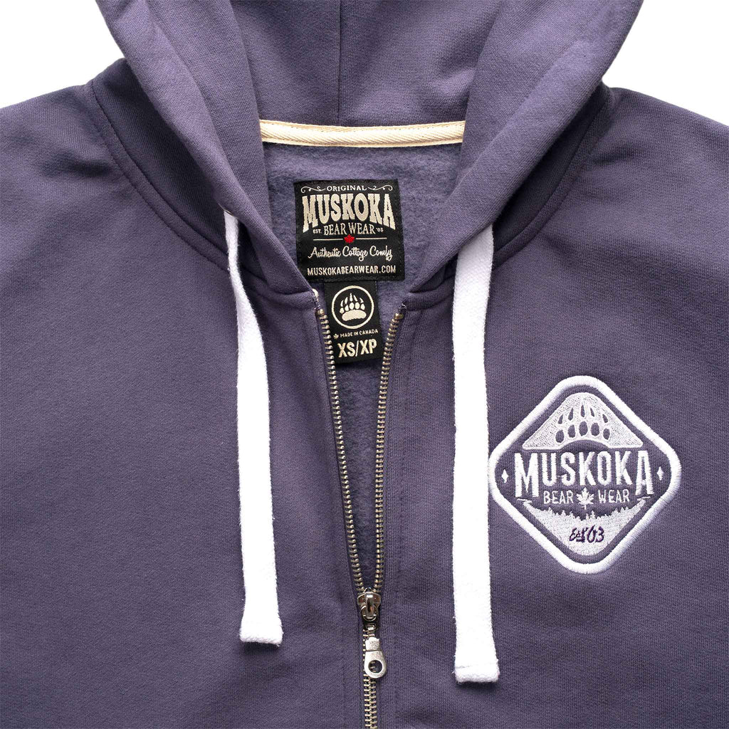 Muskoka Bear Wear – Ladies Full-Zip Jacket in Moondust
