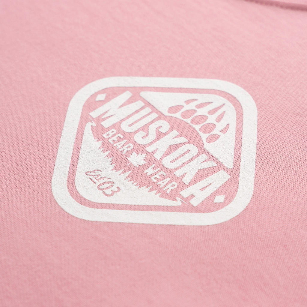 Muskoka Bear Wear – Ladies Longsleeve Shirt in Soft Pink