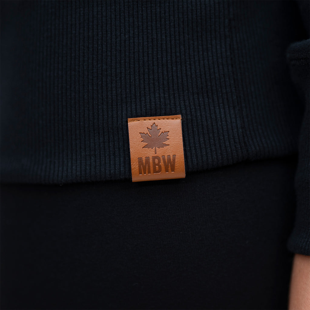 Muskoka Bear Wear – Ladies Quarter Zip in Black