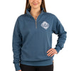 Muskoka Bear Wear – Ladies Quarter Zip in Lake Blue