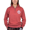 Muskoka Bear Wear – Ladies Quarter Zip in Radiant Red