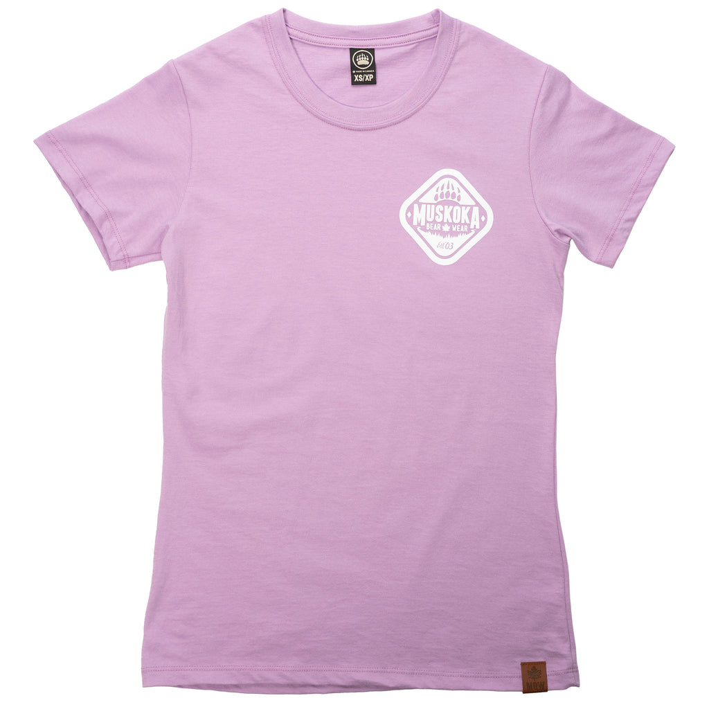 Muskoka Bear Wear – Ladies T-Shirt (Organic Cotton) in Aqua