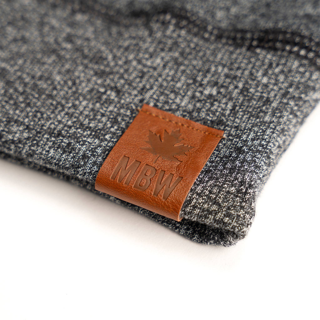 Muskoka Bear Wear – Ladies Vintage Cabin Hoody in Heather Black with White