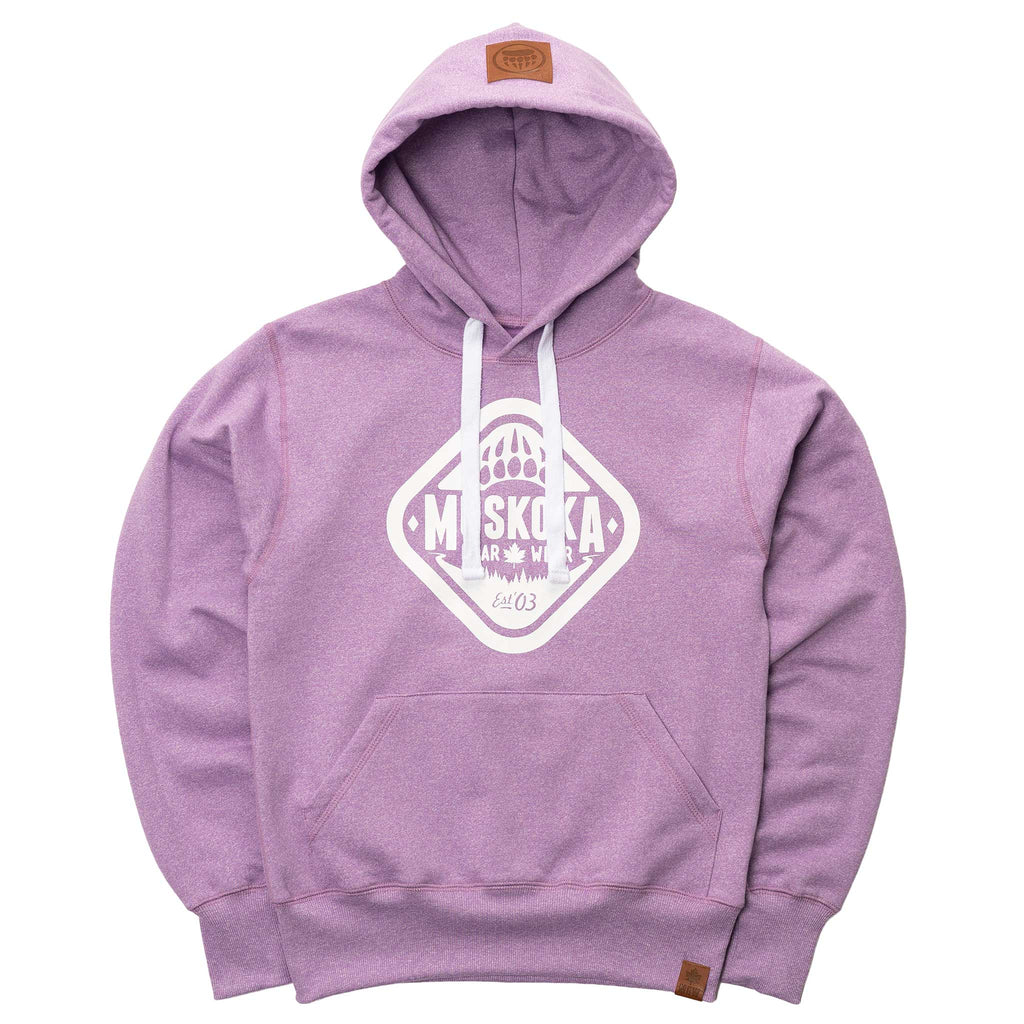 Muskoka Bear Wear – Ladies Vintage Cabin Hoody in Heather Lilac